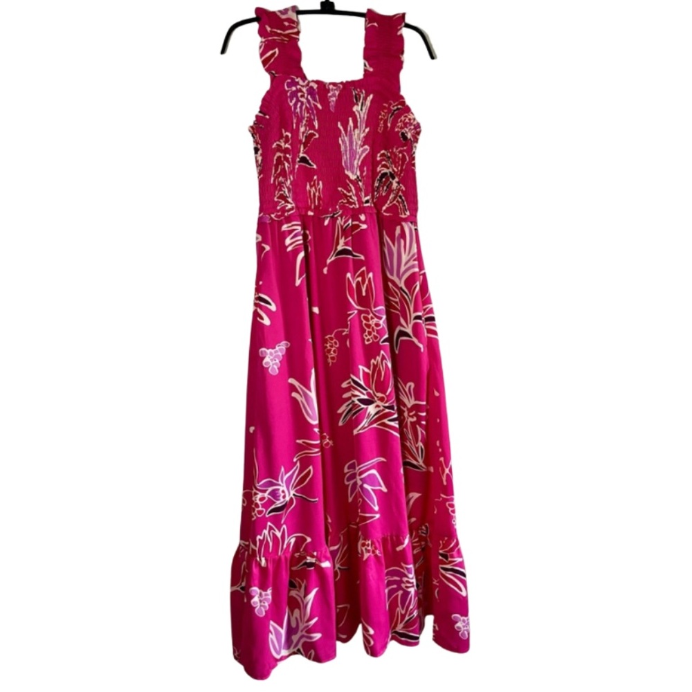Entro Fuchsia Floral A-Line Skirt